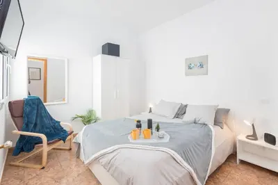 Cama o camas de una habitación en Piso de 3 habitaciones en Agüimes