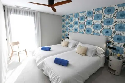Cama o camas de una habitación en Salobre La Tunera