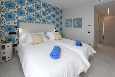 Cama o camas de una habitación en Salobre La Tunera
