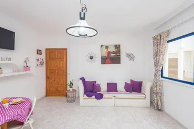 Una televisión o centro de entretenimiento en Apartamento céntrico en Agaete