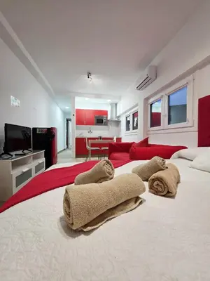 Cama o camas de una habitación en Alojamientos Agaete Pueblo Nº1 y Nº2