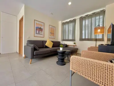 Zona de estar de Sunny Terrace Apartment