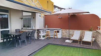 Un patio o zona al aire libre en Ocean views