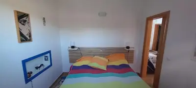 Cama o camas de una habitación en Casa de la bruja - Haus am Meer, maximal 3 Gäste