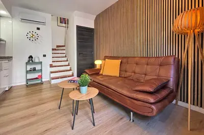Zona de estar de Cosy Bungalow Green Oasis