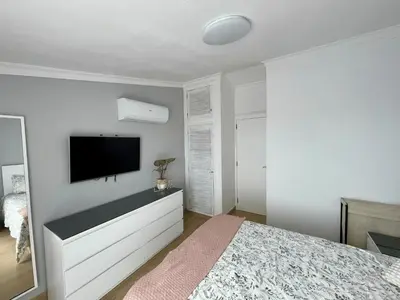 Cama o camas de una habitación en Espectacular vistas a las Dunas