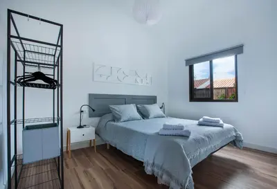 Cama o camas de una habitación en Happy scape bungalow with relaxing garden