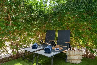 Jardín al aire libre en Vivelorural Agaete Sunset Private Jacuzzi