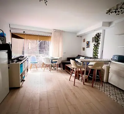 Una cocina o zona de cocina en Vivienda vacacional en primera linea de playa y vistas al Mar y Piscina