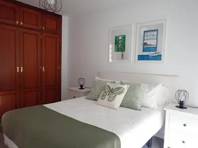 Cama o camas de una habitación en Luceros de Agaete - AirCon & Balcony