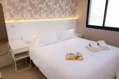 Cama o camas de una habitación en Amapola Moon - Calidad y disfrute en primera linea de playa