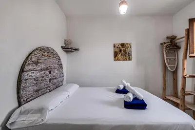 Cama o camas de una habitación en Trendy Rural House Casa Tazirga