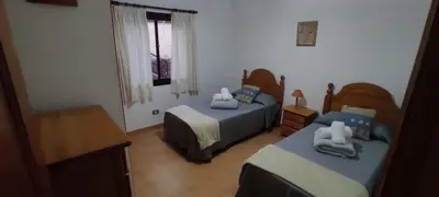 Cama o camas de una habitación en Primera línea de playa, apartamento completo