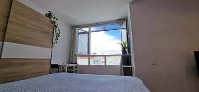 Cama o camas de una habitación en Estudio Canteras Beach