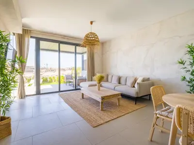 Zona de estar de Salobre Golf Villas Yucas