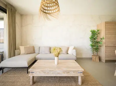 Zona de estar de Salobre Golf Villas Yucas