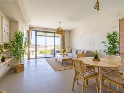 Zona de estar de Salobre Golf Villas Yucas