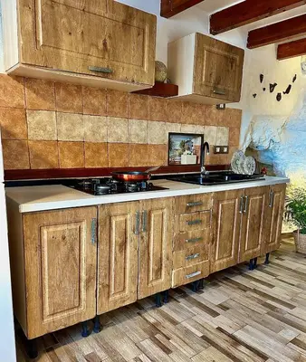 Una cocina o zona de cocina en Seafront House in Tufia