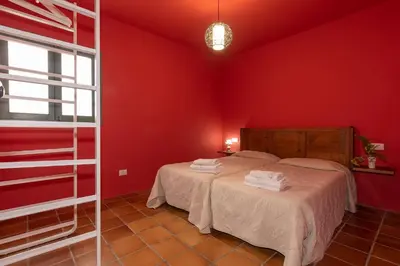 Cama o camas de una habitación en Finca El Lomo