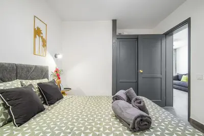 Cama o camas de una habitación en Patalavaca Beach, One Bedroom Apartment