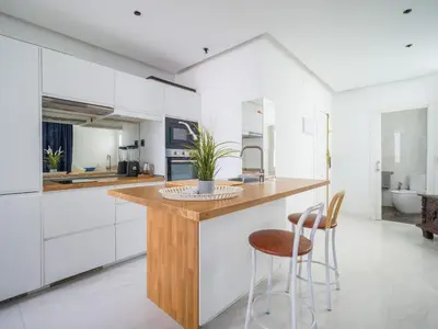 Una cocina o zona de cocina en Las Palmas Beach Penthouse