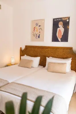 Cama o camas de una habitación en Vilos Canteras