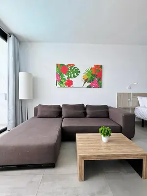 Zona de estar de Sea View Cura Marina 415