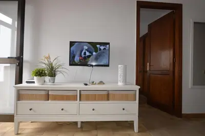 Una televisión o centro de entretenimiento en Apartamento Maralma