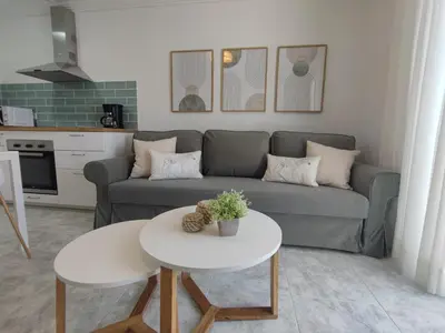 Una cocina o zona de cocina en Nice cozy apartment near the dunes