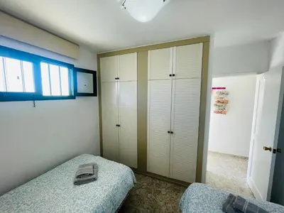 Cama o camas de una habitación en Sol y Dunas Mar Apartment