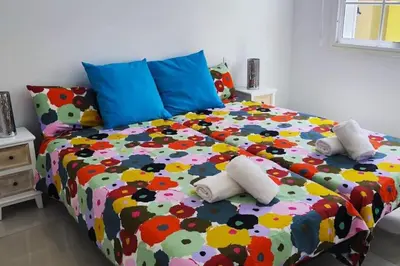 Cama o camas de una habitación en Amazing bungalow en Maspalomas