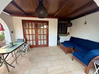 Zona de estar de Bungalow tranquilo en Maspalomas