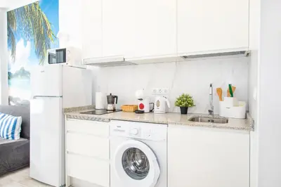 Una cocina o zona de cocina en Happy Island
