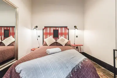 Cama o camas de una habitación en Blu House
