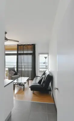 Zona de estar de Seafront Terrace Home 2BR Las Canteras Beach