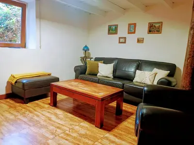 Zona de estar de Los Matos, Canarian house in Valleseco