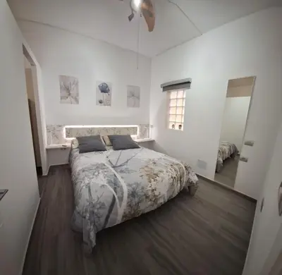Cama o camas de una habitación en Casita Leos
