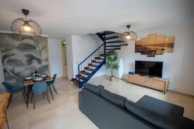 Zona de estar de Casa azul Agaete