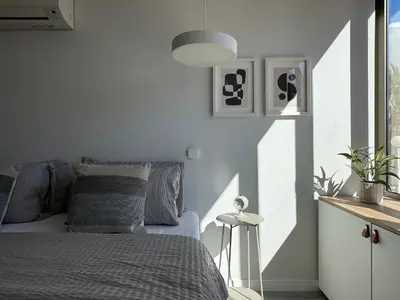 Cama o camas de una habitación en Danubio Estudios 107