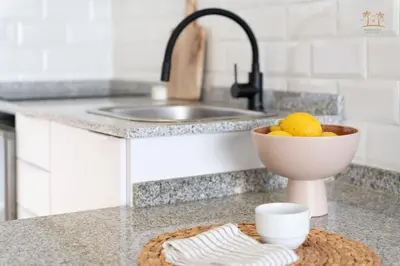 Una cocina o zona de cocina en Linda House