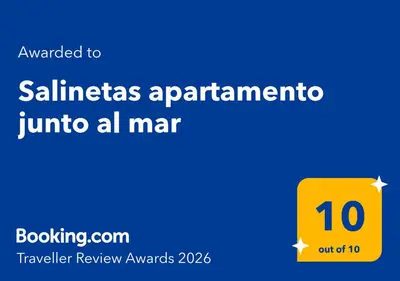Certificado, premio, señal o documento que está expuesto en Salinetas apartamento junto al mar