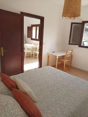 Cama o camas de una habitación en House La cabaa Galdar