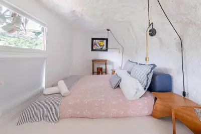 Cama o camas de una habitación en Las Cuevas de Sacromonte