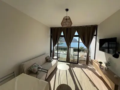 Cama o camas de una habitación en Cura Sea View Apartment