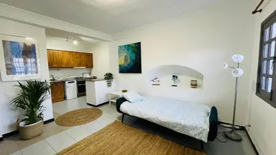 Cama o camas de una habitación en Mar y Sal Playa del Hombre