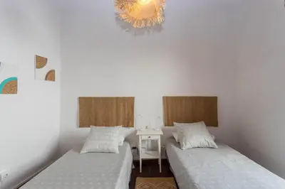 Cama o camas de una habitación en Casa Libelvik en pleno centro Galdar con Terraza