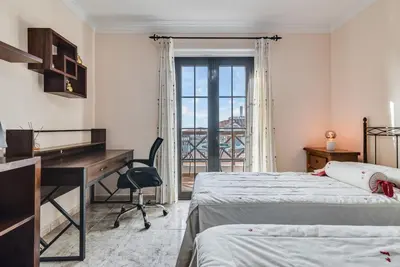 Cama o camas de una habitación en Villa Janeth Agaete