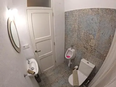 Un baño de Casa Bailarina, romantický kamenný dům s úžasným výhledem na oceán