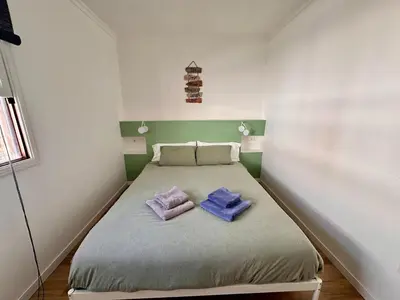 Cama o camas de una habitación en Newly listed and renovated Bungalow in Parque Golf Maspalomas