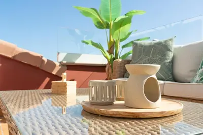Plano de Chalé con terraza en la costa